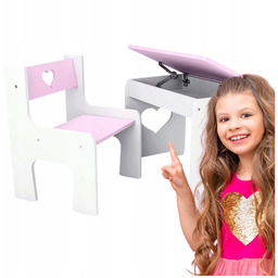 Krzesełko I Stolik Ze Schowkiem Dla Dziecka Otwierany