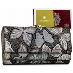 Portfel skórzany Peterson szary PTN 421028-ONBF