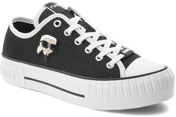 Karl Lagerfeld Czarne Trampki Buty Sportowe Premium