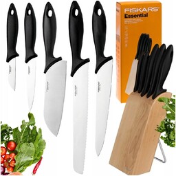 Fiskars Zestaw Kpl 5 Noży Kuchennych Obierania Krojenia