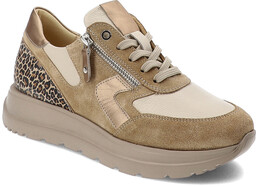 Armodo Brązowe Sneakersy Modne Obuwie Damskie Panterka