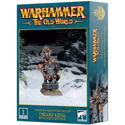 Dwarf king with oathstone, dwarfen mountain holds, warhammer