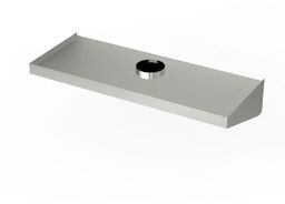 FORGAST Okap nierdzewny przyścienny skośny 150x70 cm