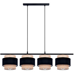 Lumes Lampa wisząca ze sznurka jutowego z 4