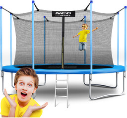 Neo-Sport, Trampolina ogrodowa z siatką wewnętrzną i drabinką,