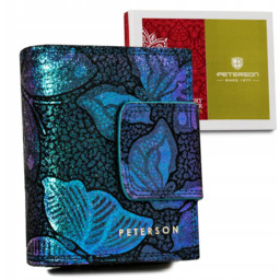 Portfel skórzany Peterson PTN 42329-ONBF niebieski