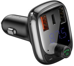 Baseus Ładowarka samochodowa + Transmiter bluetooth FM S-13
