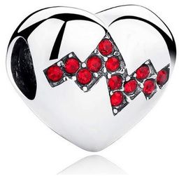 Rodowany srebrny charms do pandora serce serduszko heart