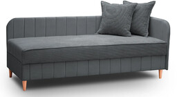 Edinos Ciemnoszare pojedyncze łóżko tapicerowane E5-N51