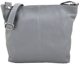 Listonoszki damskie skórzane - Szare jasne