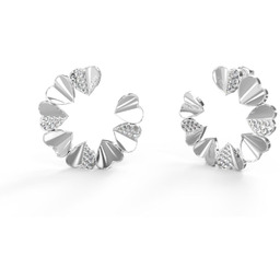 Biżuteria GUESS JUBE03037JWRH. Kolczyki, Kolor szary. Kobieta.