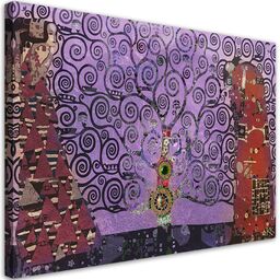Obraz, Fioletowe drzewo życia abstrakcja Gustav Klimt 90x60