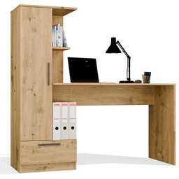 Edinos Nowoczesne biurko z regałem dąb artisan Z8-S10