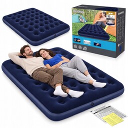 Materac welurowy Bestway 203x152x22cm dwuosobowy do domu