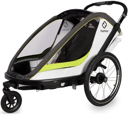 HAMAX Przyczepka rowerowa Breeze Twin Biało-zielony