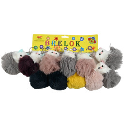 Futrzany Brelok Kotek Puchata Zawieszka Do Kluczy Plecaka