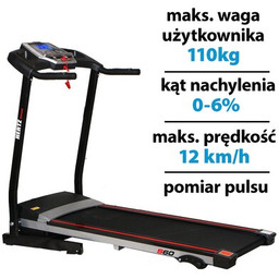 HERTZ FITNESS Bieżnia elektryczna Electra S60 920W 12km/h