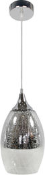 Candellux CELIA 31-51561 lampa wisząca szklany klosz srebrny