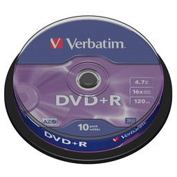 Płyty DVD+R Verbatim 4.7GB Cake 10szt. 43498