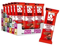BERAW Baton proteinowy Crispy Fruit Truskawka-brownie (15 x