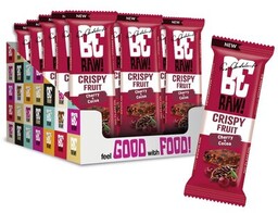 BERAW Baton proteinowy Crispy Fruit Wiśnia-kakao (15 x