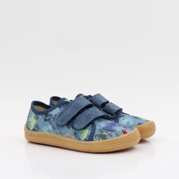Froddo Barefoot Canvas trampki dziecięce dark denim dinozaury