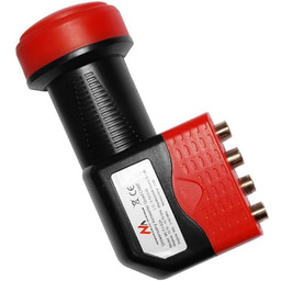 Maclean Quad Lnb Przełącznik Cyfrowy, Czarny/Czerwony