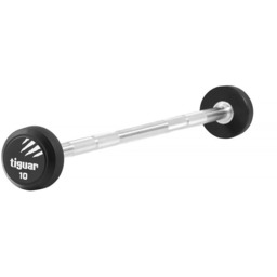 Tiguar, Barbell prosty, srebno-czarny, 10 kg