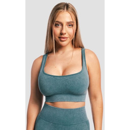 GymBeam Bezszwowy biustonosz sportowy Lift Petrol