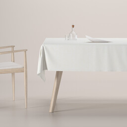 Obrus prostokątny, śmietankowa biel, listki, Secret Garden