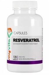 MyVita Resveratrol standaryzowany ekstrakt, 120 kaps.