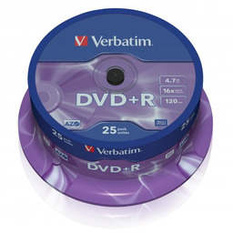Płyty DVD+R Verbatim 4.7GB Cake 25szt. 43500