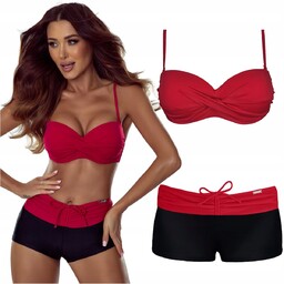 Strój kąpielowy dwuczęściowy spodenki GABBIANO Pamela czerwony 36C/S