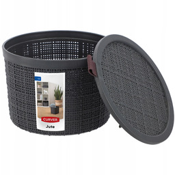 Pojemnik okrągły 2L Curver Jute, antracyt