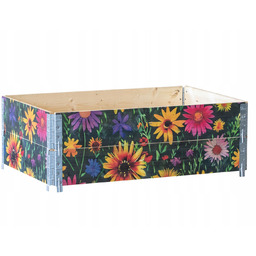 Donica Warzywniak Zielnik Grządka Podwyższana Wzór Kwiaty 120x80cm