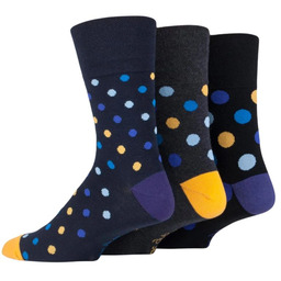 Gentle Grip 3PACK, bezuciskowe skarpetki męskie, grochy,, maksymalny