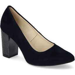 Pantofle na Słupku Kamex-but 176 Granat Zamsz