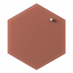 Terracotta szklana suchościeralna tablica magnetyczna heksagonalna 21x24 cm
