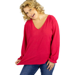 Elegancka bluzka oversize z delikatnie bufiastymi rękawami MARCELINA-46/48