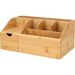 Eleganza Organizer na kosmetyki bambusowy, naturalny, 24 x