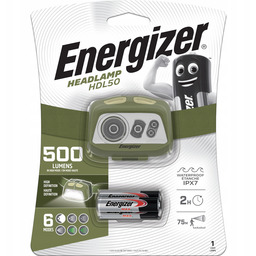 Latarka Czołowa Energizer Headlamp HDL50 3*AAA 500Lumens Khaki