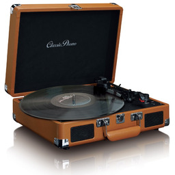 Lenco TT-10BN Gramofon z wbudowanymi głośnikami, retro brąz