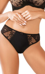 Figi Tanga damskie Dama Kier 8812 Rafia czarne