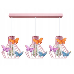 Żyrandol Lampa wisząca dla dziewczynki Bell 3 Motylek