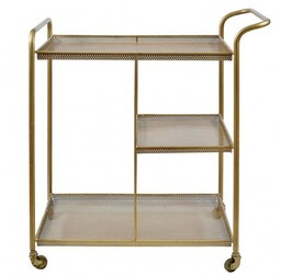 Metalowy Barek Belldeco Gold Line Na Kółkach