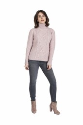 Sweter damski MKM Estelle SWE 121 Pudrowy róż
