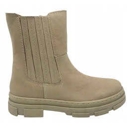 Buty dziecięce skórzane botki Friboo rozm 34 beżowe