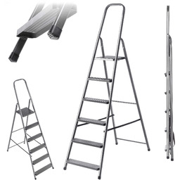 Drabina stalowa z podestem Ceriana 6-stopniowa 125kg