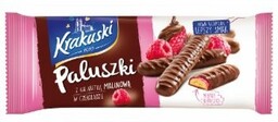 Ciastka paluszki w czekoladzie KRAKUSKI malinowe 144g