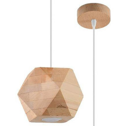 Sollux Wisząca lampa drewniana SL.1011 ekologiczna do sypialni